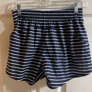 Athleta navy and white stripe shorts size XS